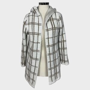 Love Ever After Small Polyester Acrylic Long Open Front Cardigan Sweater Pockets